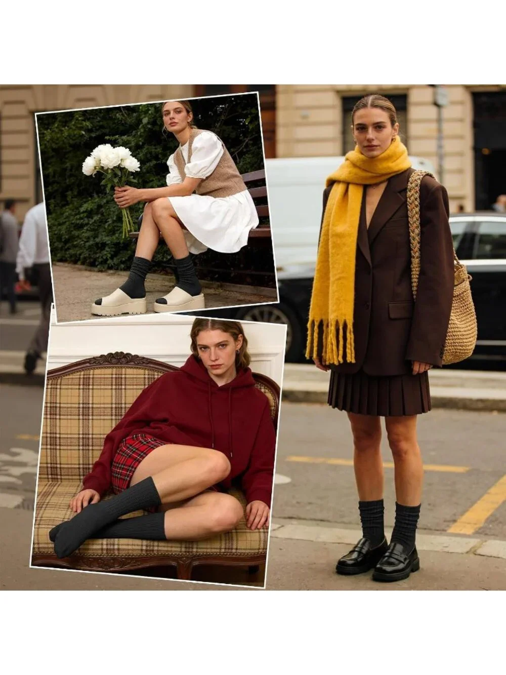 N/A slouchy socks